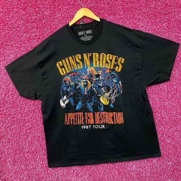 Guns n' Roses Appetite For Destruction 1987 Tour T-Shirt 2XL - Picture 3 of 5